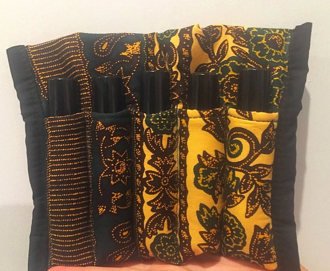 Mombasa - 10ml Essential Oil Roller Pouch (5 pocket)