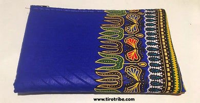 Blue dashiki purse