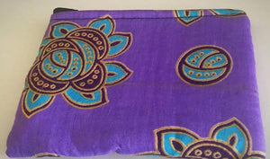 Medium purple flower purse