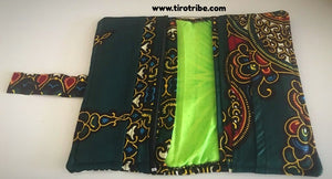 Forest green kitenge wallet purse