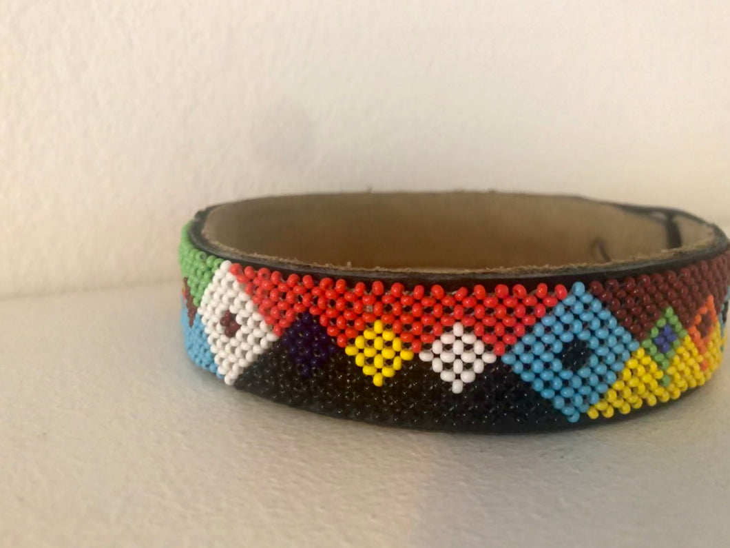 King Wide Beaded Dog Collar