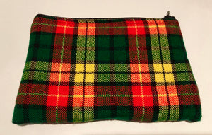 Red & green shuka blanket medium purse