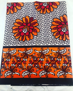 Molo - Orange Floral Single Kanga