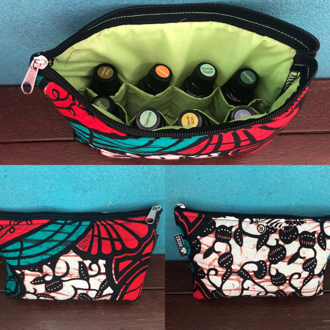 Kitale red and green purse (8 pockets)