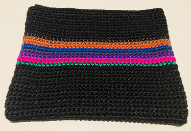 Black purse with colour strip purse