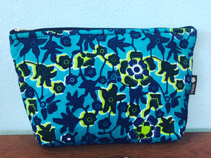 Large marine blue beauty / travel bag