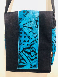 Ocean Blue Denim Cross Body Bag