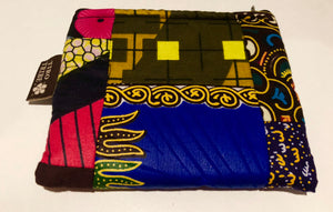 Medium tiwi kitenge square patchwork purse