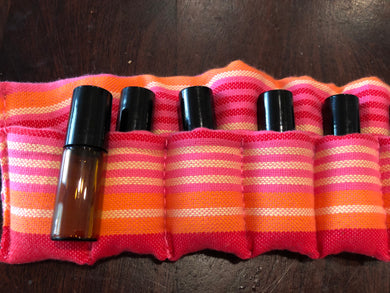 Pink Kikoi - 5ml Essential Oil Roller Pouch (10 pockets)